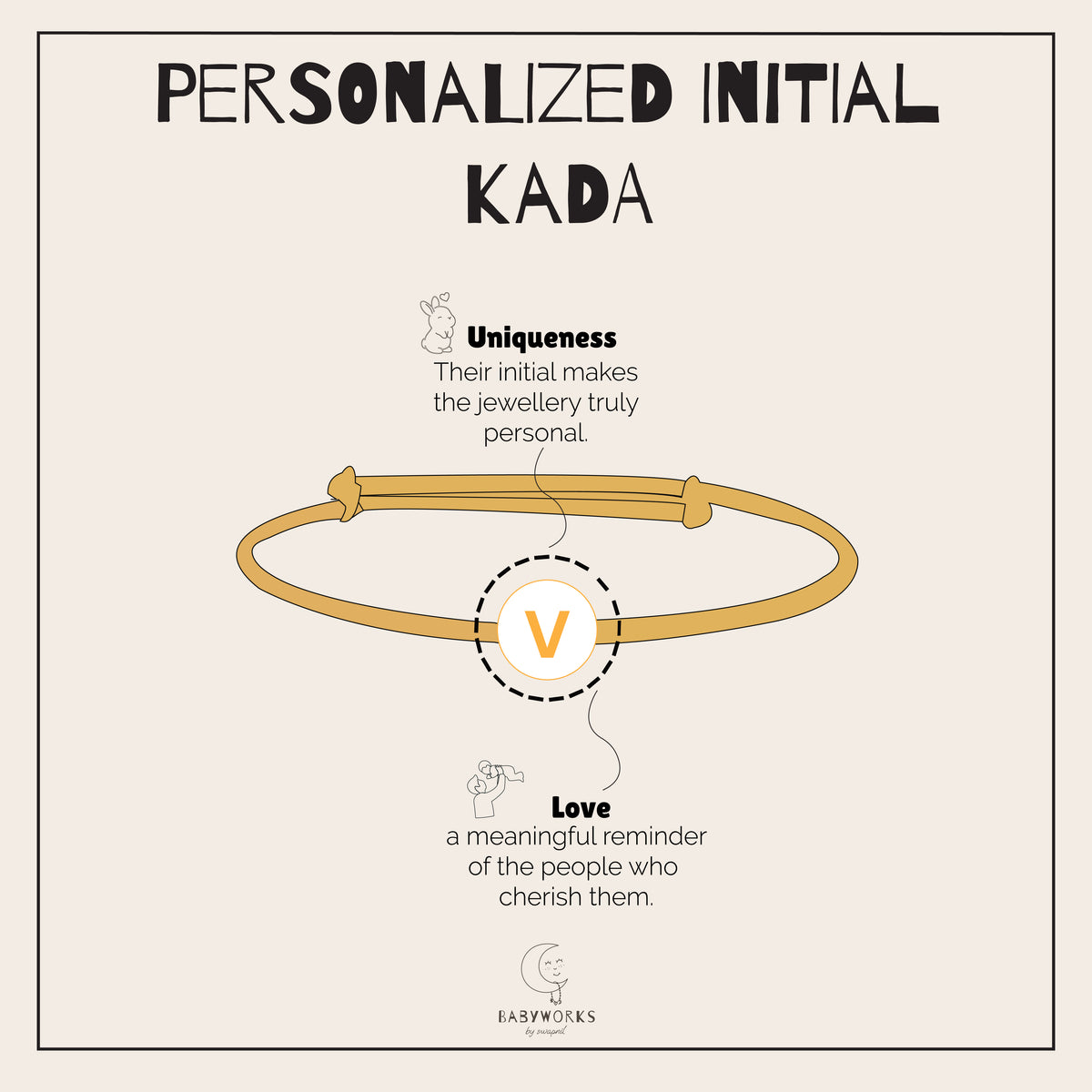 Personalized Initial Silver Kada feature image