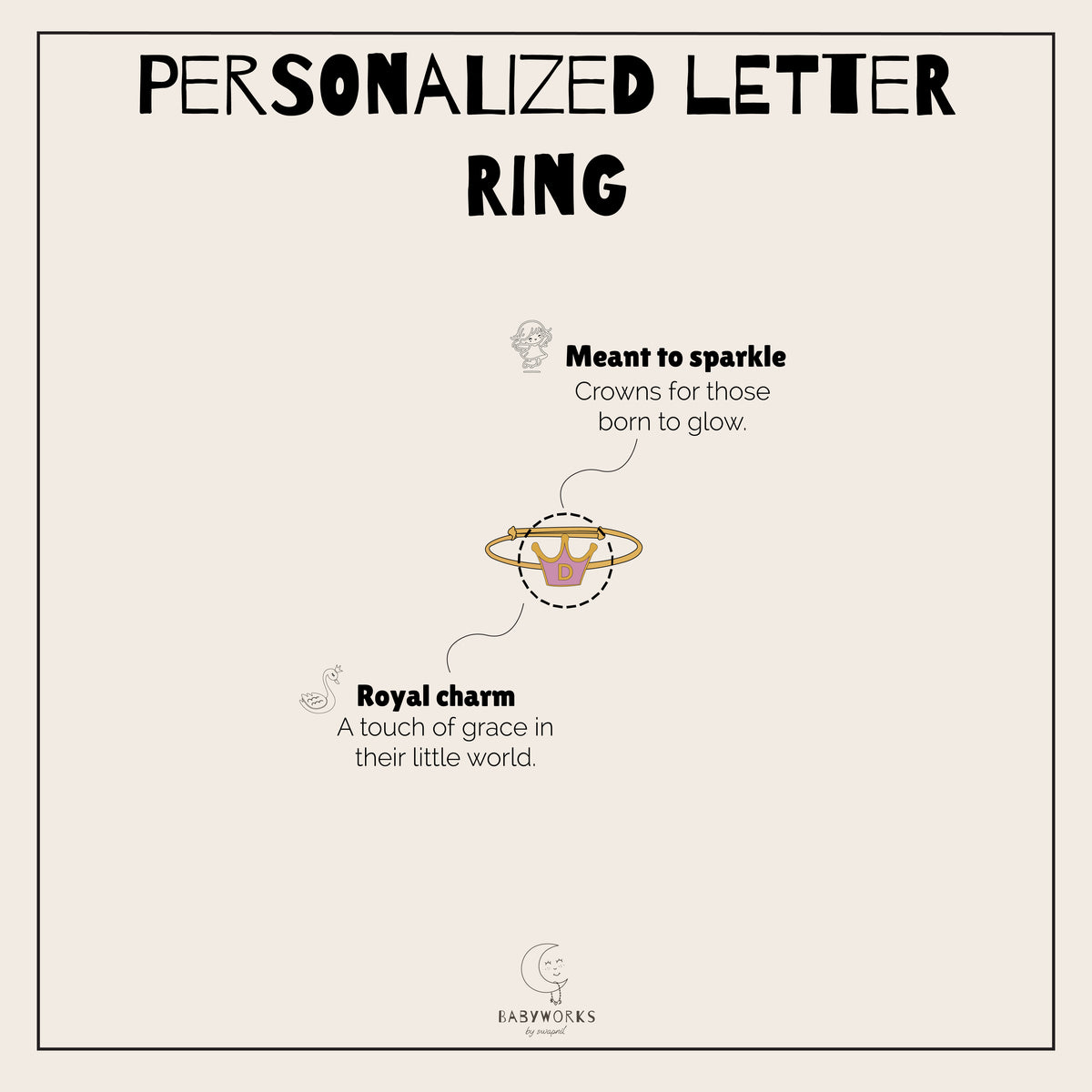 Personalized letter Gold Ring feature image