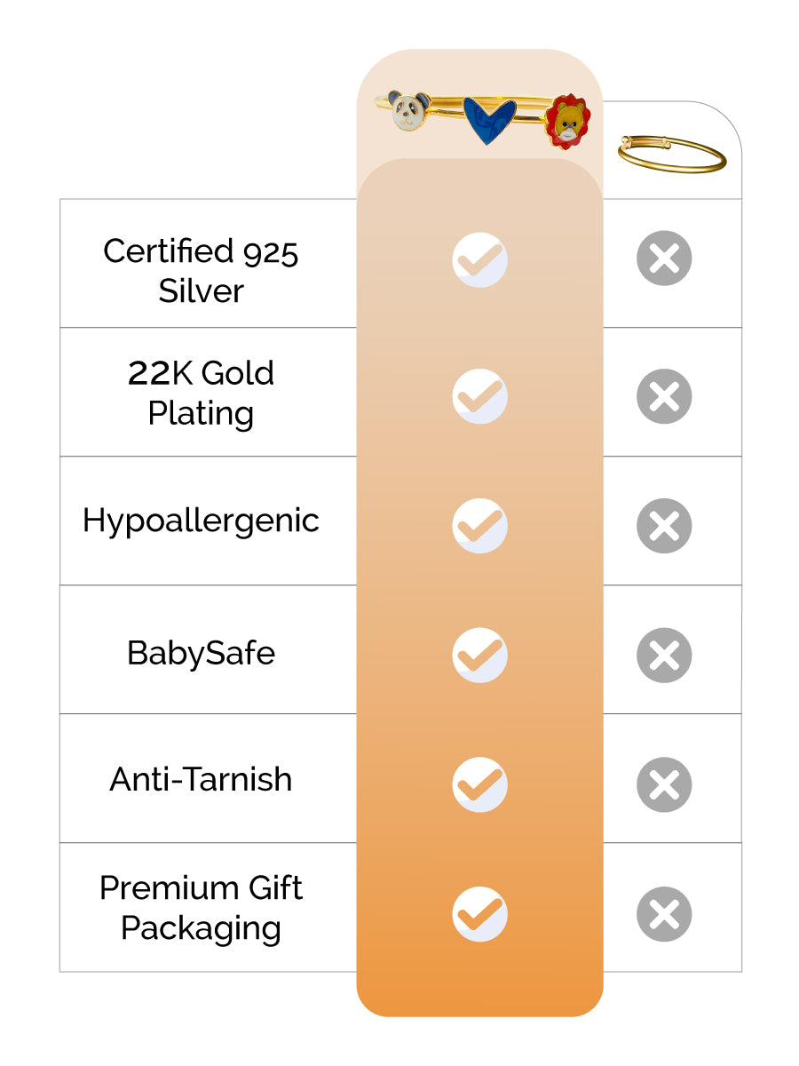 Panda Heart Lion Silver Kada feature image