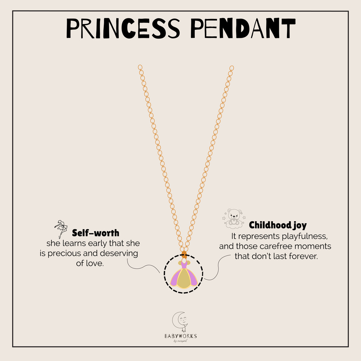 Princess Silver Pendant With Chain feature image