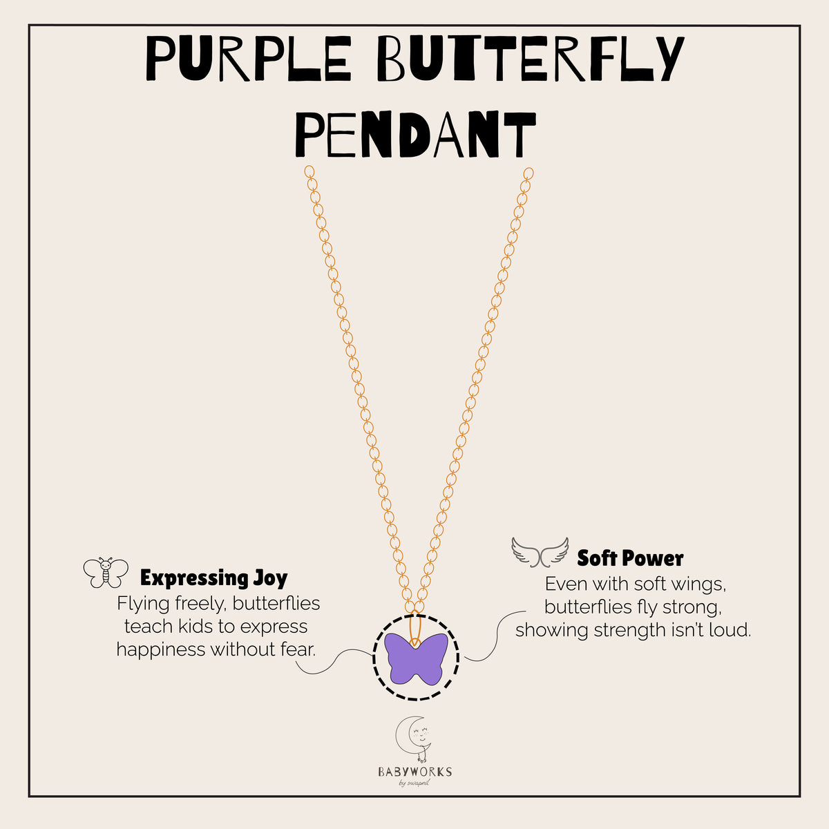Purple Butterfly Silver Pendant With Chain feature image