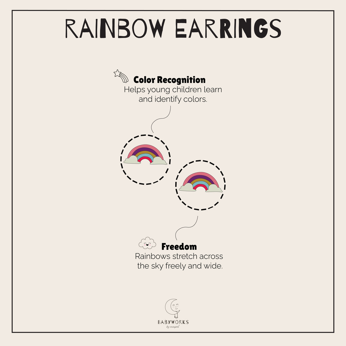 Colorful Rainbow Gold Earrings feature image