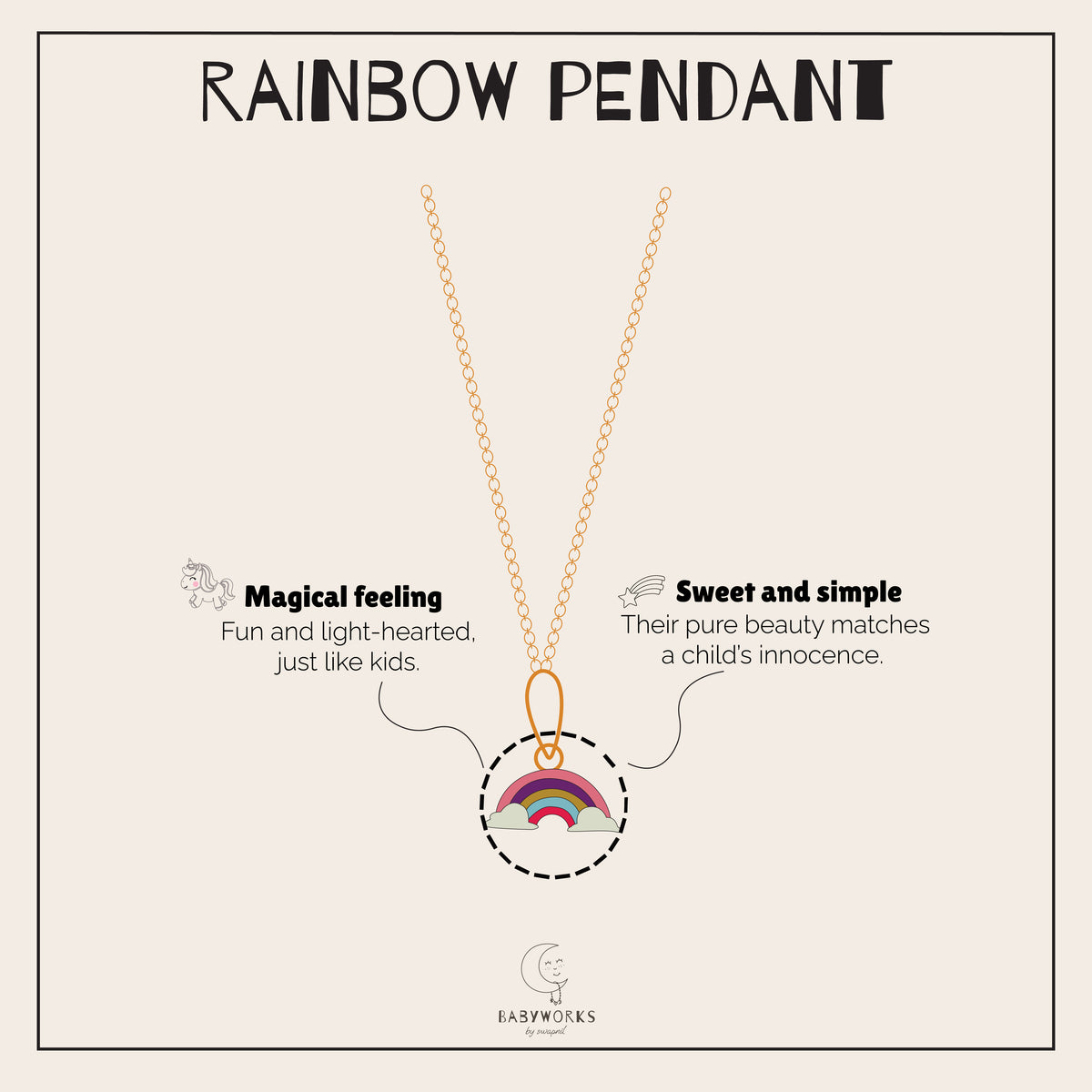Rainbow Pendant With Chain Silver feature image