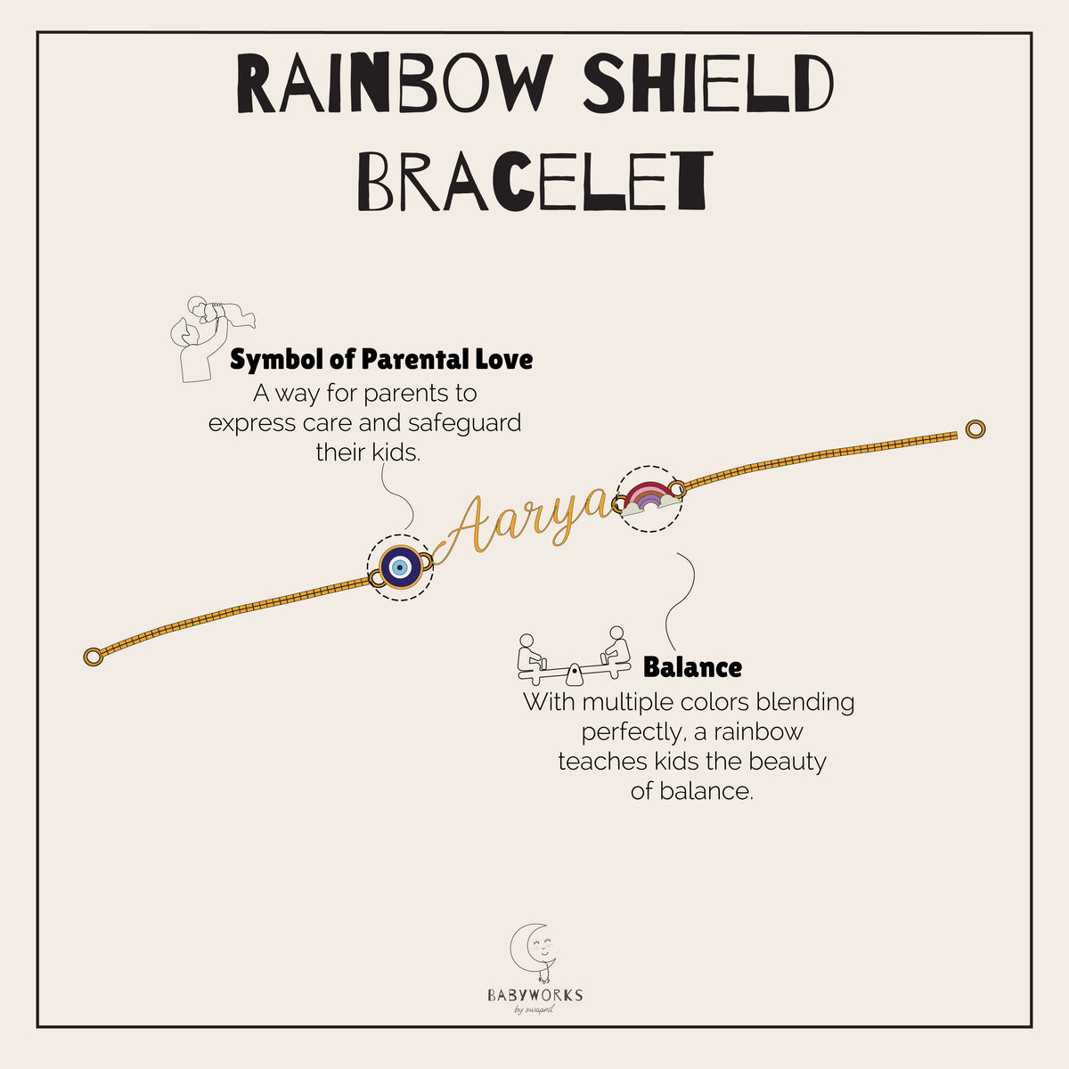 Rainbow Shield Bracelet Silver feature image