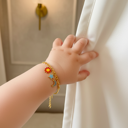 Star Sun Moon Silver Bracelet