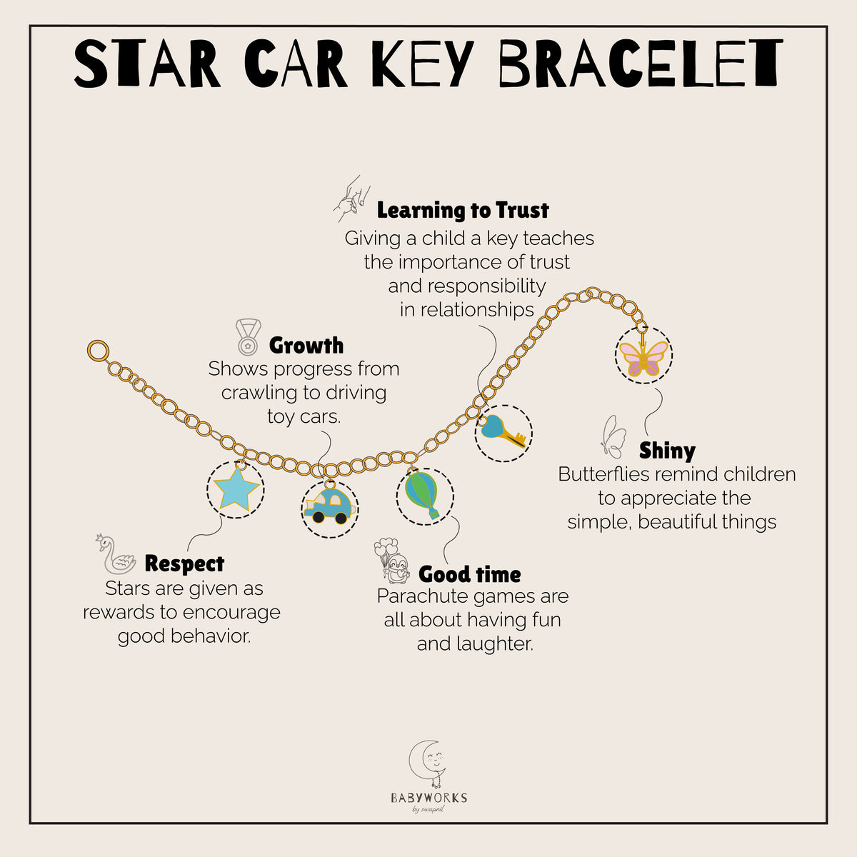 Star Car Key Bracelet Silver feature image