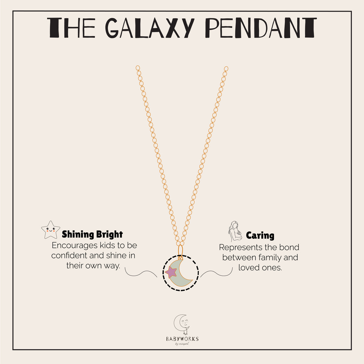 The Galaxy Pendant With Chain Silver feature image