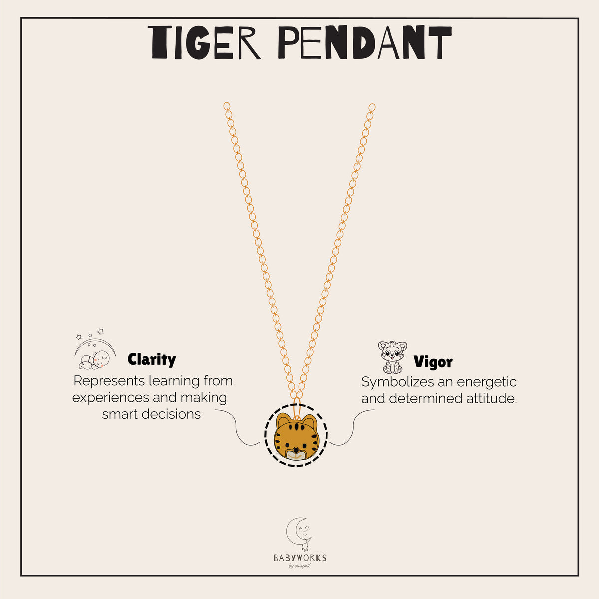 Tiger Pendant With Chain Silver feature image