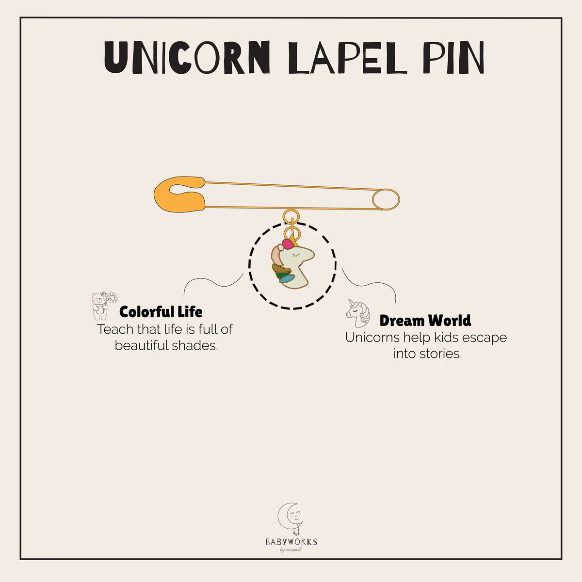Unicorn Silver Lapel Pin feature image