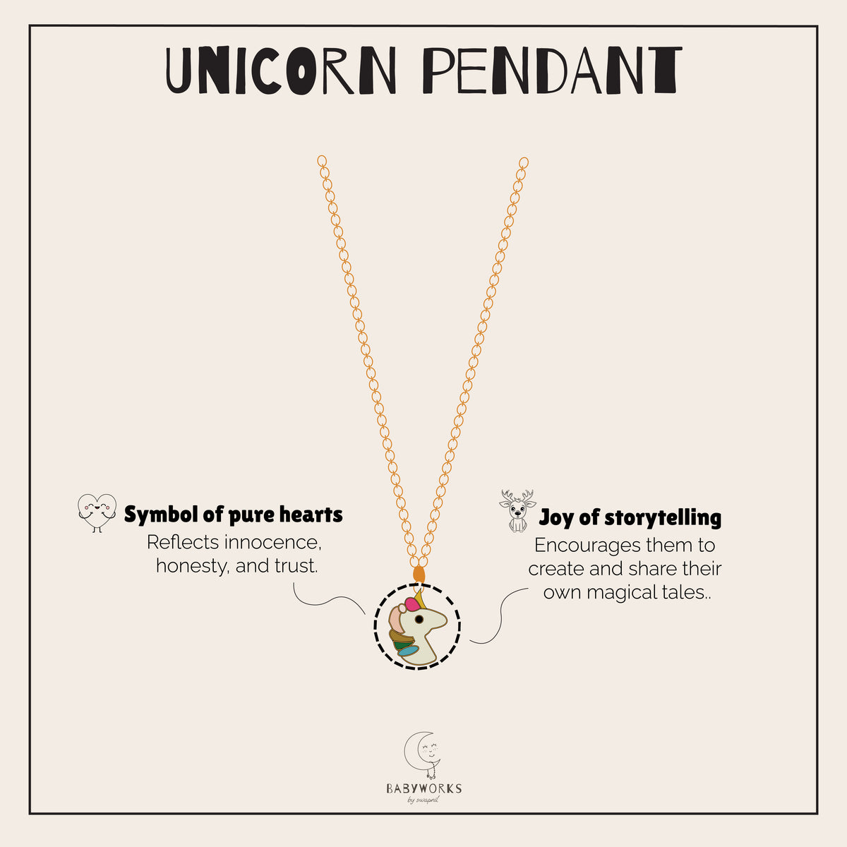 Unicorn Pendant With Chain Silver feature image