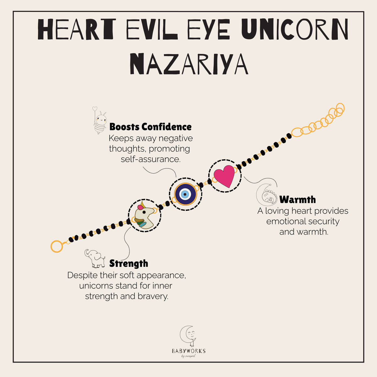 Unicorn Evil Eye Heart  Nazariya Silver feature image