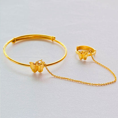 The Delicate Butterfly Silver Hathphool