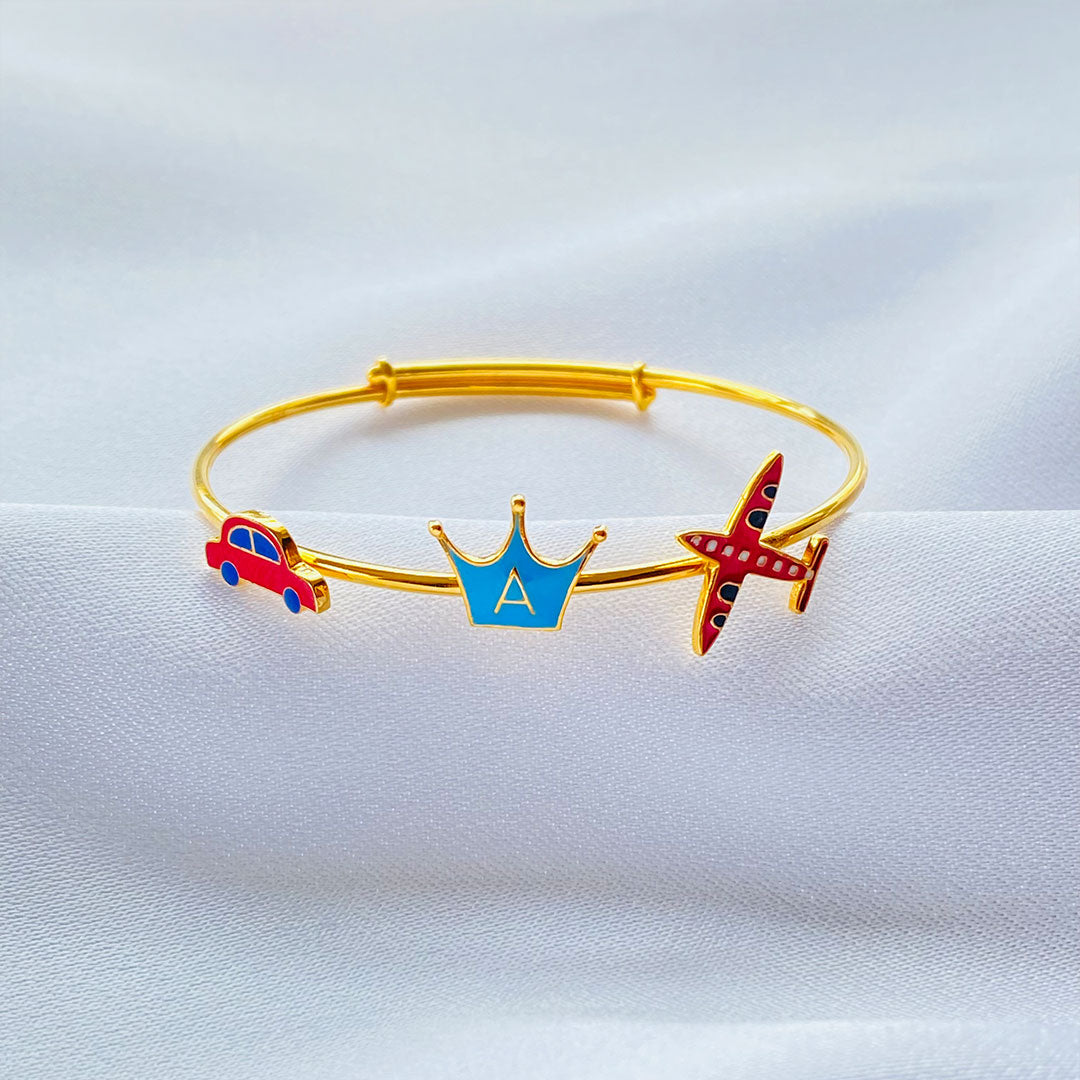 Car Airplane Crown Gold Kada