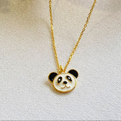 Panda Silver Pendant With Chain