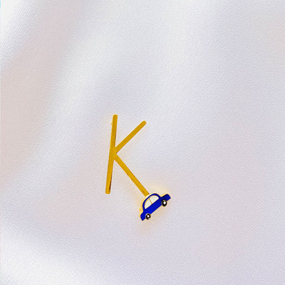 Personalized Silver K Brooch