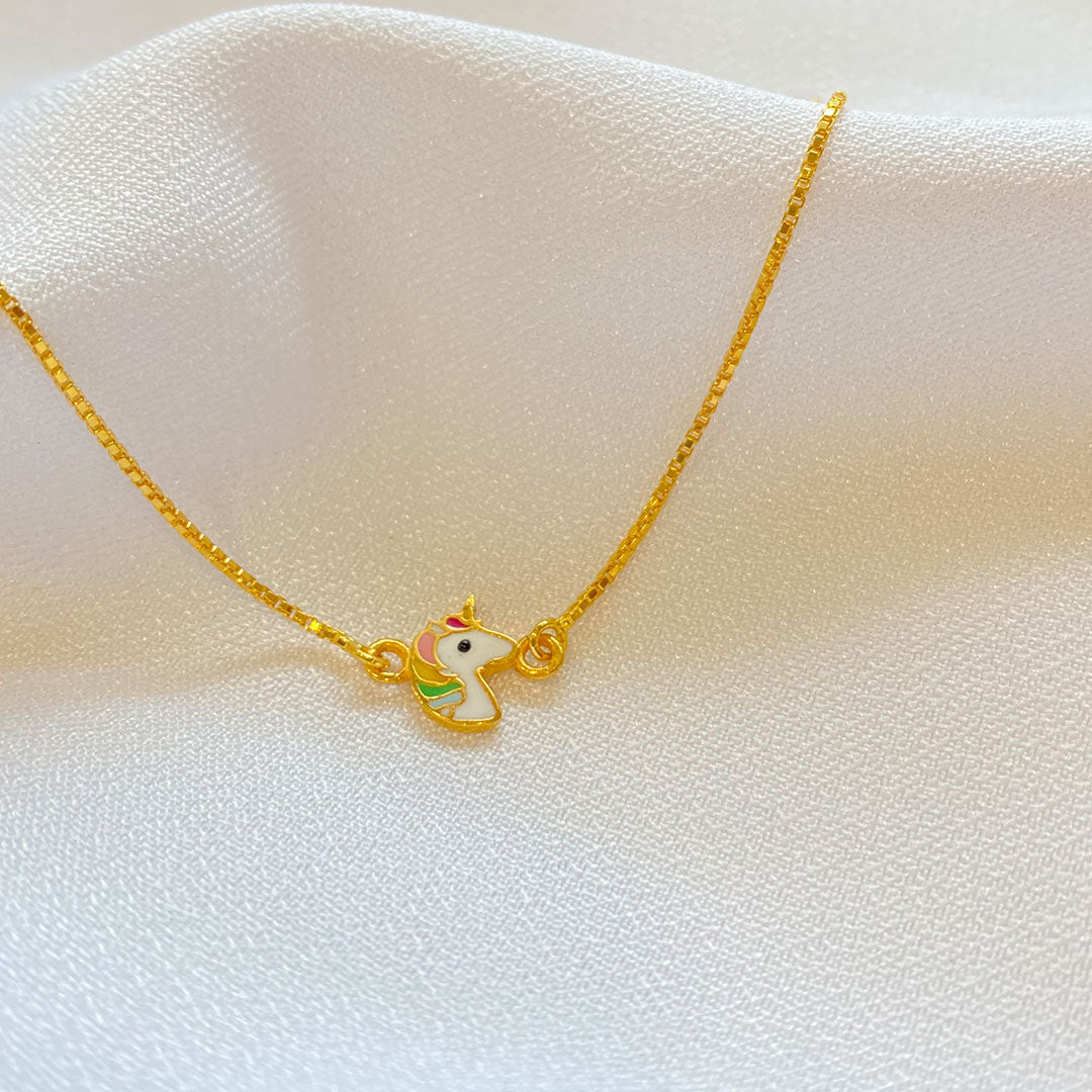 Magical Unicorn Chain Bracelet Silver