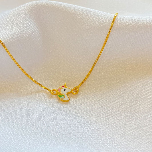 Magical Unicorn Chain Bracelet Silver