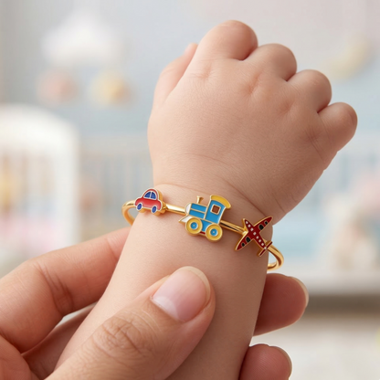 Car Train Aeroplane Silver Kada