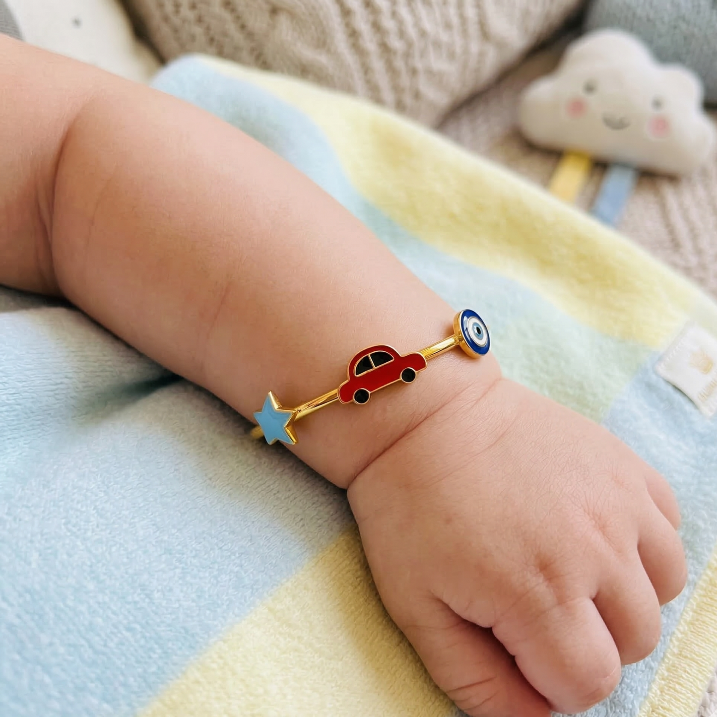 Star Car Evil Eye Silver Kada