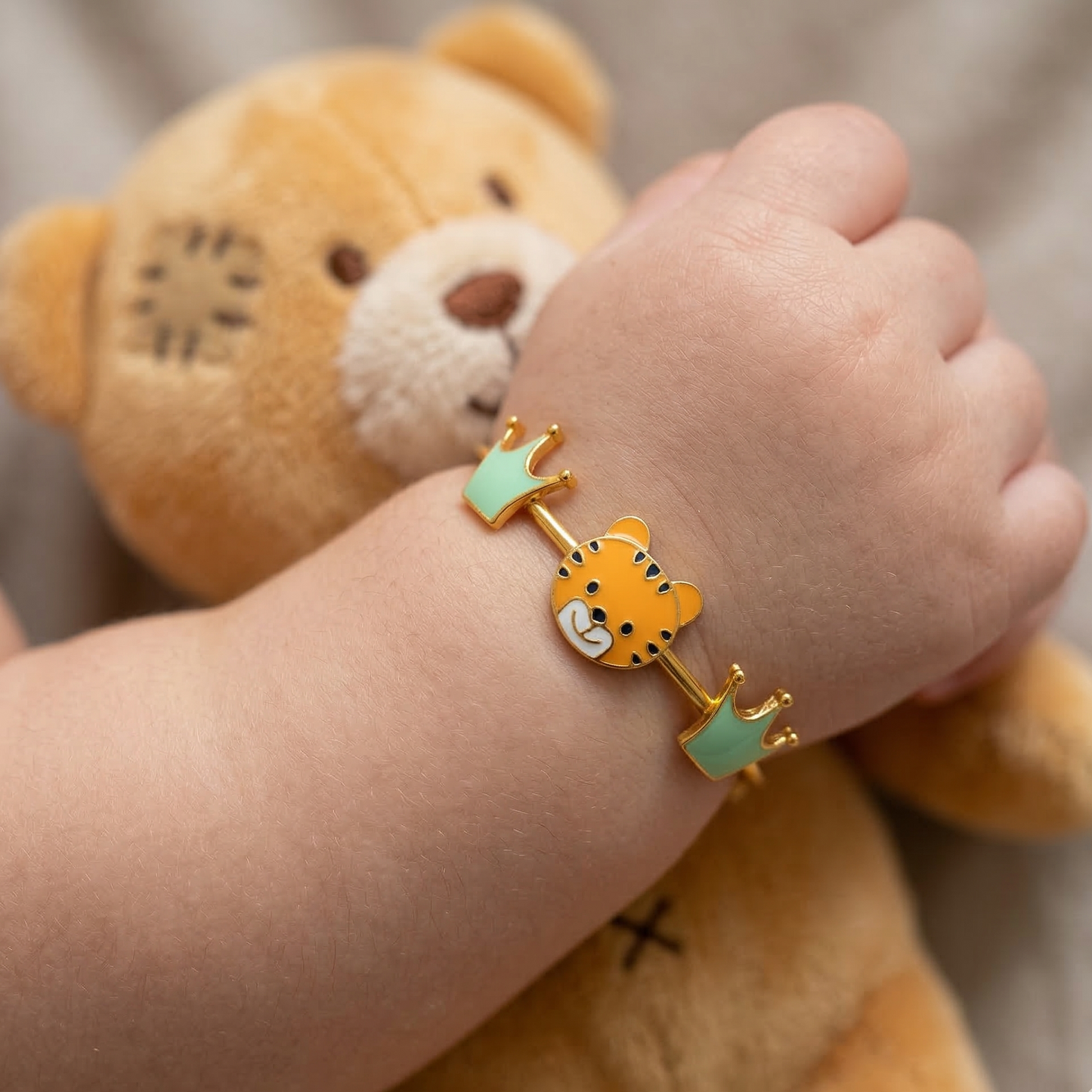 Tiger Crowns Silver Kada