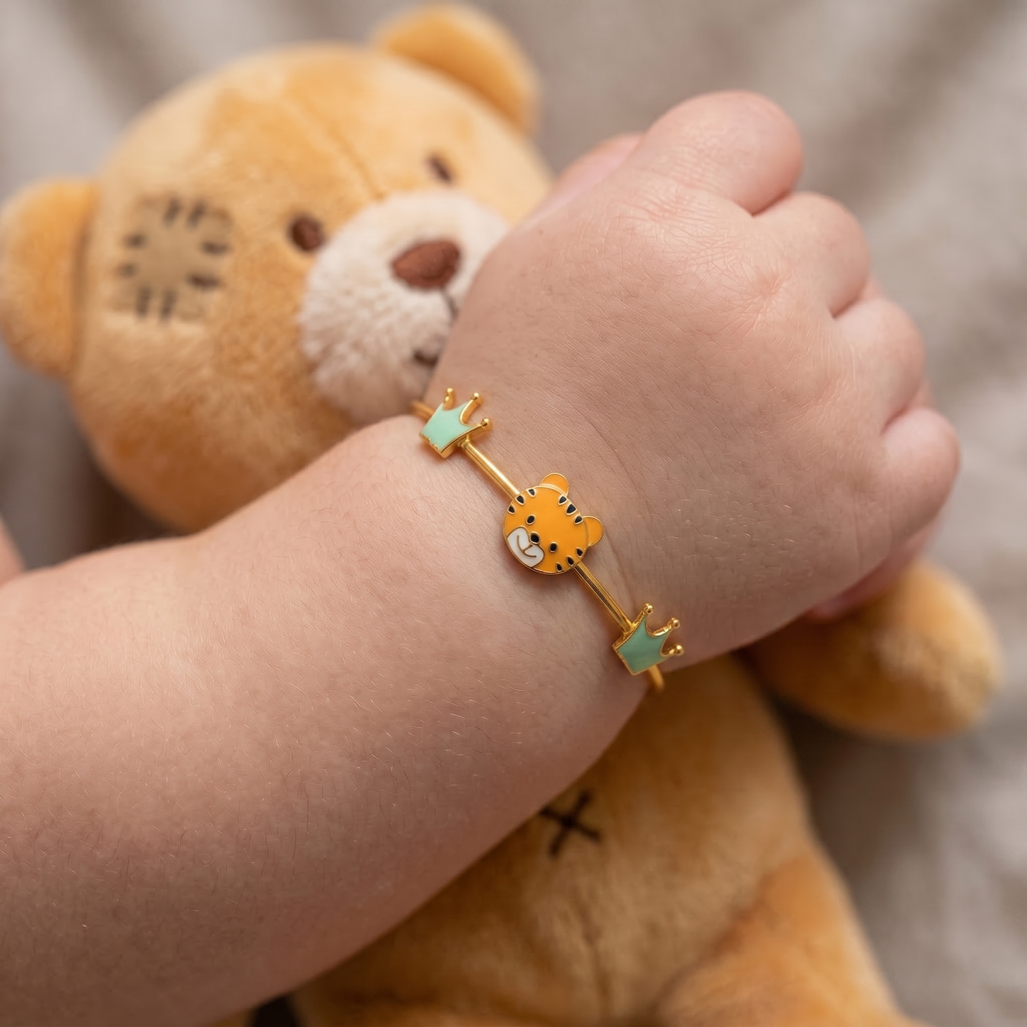 Tiger Crowns Silver Kada